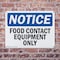 Signmission Food Contact Equipment Only, 10 in W x Rectangle, Plastic OS-2PACK-NS-P-710-L-12818 - alternate 5